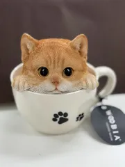 WOOBIA ウービア 足跡カップ 猫 置物