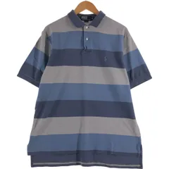 古着 ラルフローレン Ralph Lauren POLO by Ralph Lauren 半袖 ボーダー ポロシャツ メンズXL相当/eaa559657
