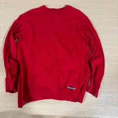 ☆ Supreme (シュプリーム) ロングスリーブTシャツ 長袖カットソー ワンポイント  レッド サイズM