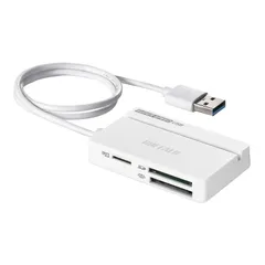 バッファロー BUFFALO USB3.0 マルチカードリーダー スタンダードモデル ホワイト BSCR108U3WH 0