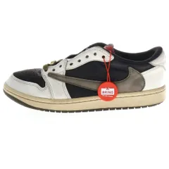 NIKE (ナイキ) ×TRAVIS SCOTT WMNS AIR JORDAN 1 LOW OG Medium Oliveトラヴィススコット ウィメンズ エアジョーダン1 ローカットスニーカー US9.5/26.5cm  DZ4137-106