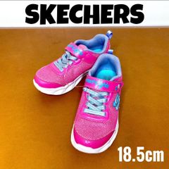 スケッチャーズ SKECHERS 光るスニーカー 18.5cm ピンク 女の子 キッズシューズ ライトアップ 点灯確認済み 歩くたびに光る！