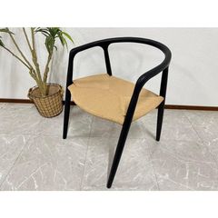 アウトレット ダイニングチェア ペーパーコード チェアー ブラック ダイニング 完成品 北欧 おしゃれ リビング 椅子 現品限り 61115B