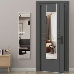 ドア型ミラー☆ホワイトミラードアミラースタンドミラー壁掛け姿見鏡