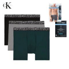 カルバンクライン Calvin Klein ボクサーパンツ  メンズ 3枚セット NP2687O (ブラック/グレー/グリーン(302)) 3 Pack トランクス 下着 パンツ ボクサー 肌着 3枚パック