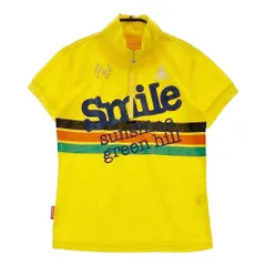 サイズ：M LECOQ GOLF ルコックゴルフ  ハーフジップ 半袖Tシャツ  イエロー系 [240101291030]# ゴルフウェア レディース ストスト