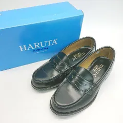 ◇ ◎ HARUTA ハルタ シンプル オシャレ キレイめ 通学 入学式 卒業式 ローファー サイズ23.5 ブラック レディース E 【1309250035404】