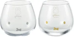 新品 金正陶器(Kaneshotouki) ディック ブルーナ 「ゆらゆらタンブラー ペアセット」ミッフィー 320ml ガラス KN40150 ゴールド・シルバー