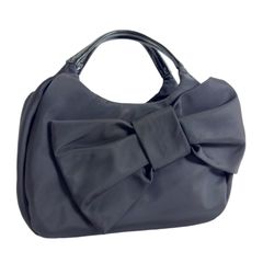 Kate Spade New York リボン付き黒ナイロンハンドバッグ - メルカリ