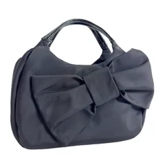 kate spade new york ケイトスペードニューヨーク リボンモチーフ ハンドバッグ ナイロン ブラック