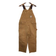 Carhartt カーハート ダック ダブルニー ビブオーバーオール オーバーオール ブラウン (メンズ 37/26相当) 中古 古着 R4452