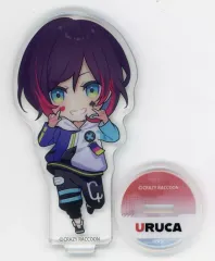 【中古】アクリルスタンド・アクリルパネル うるか Crazy Raccoonデフォルメアクリルスタンド 「Crazy Raccoon×GiGOキャンペーン」