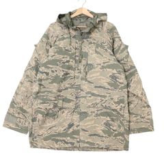 米軍実物 U.S.AIRFORCE APECS GORETEX パーカージャケット ミリタリー ABUカモ (メンズ MEDIUM LONG) 中古 古着 A3987