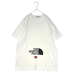PLAY COMME des GARCONS×THE NORTH FACE(プレイコムデギャルソン×ノースフェイス) 20SS S/S TEE コラボ ロゴ ワッペン 半袖 Tシャツ AE-T202 XXL ホワイト AD2020