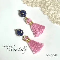 No.0063　タッセル付きピアス