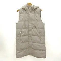 ザラ ロングベスト 中綿ジャケット アウター レディース Mサイズ ベージュ ZARA 【中古】