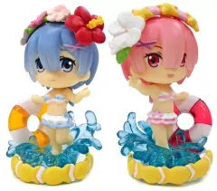 【中古】トレーディングフィギュア 全2種セット ビッグサイズフィギュア 「ガシャポンくじ Re：ゼロから始める異世界生活あそーと レム＆ラム5」 A賞