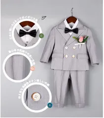 卒業式 男の子 スーツ 入学式 子供 スーツ フォーマル キッズスーツ 男の子 フォーマル 5点セット ジャケット ベスト ズボン 蝶ネクタイ おしゃれ スーツ セットアップ キッズスーツ 七五三 入園式 卒園式 子供服 発表会 結婚式 zanchen01