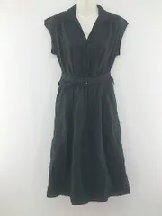 ◇ ◎ JOINT WORKS ジョイントワークス Vネック 半袖 膝下丈 ワンピース ブラック レディース P  【中古】 【1209300004810】のサムネイル