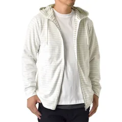 パーカー 《01ホワイト》 新品 未使用 メンズ 長袖 裏ボーダー ジップアップ マリンパーカー【H5H】【ゆうパケット】 ファッション