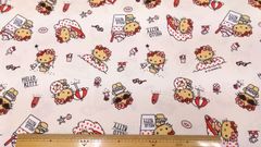ハローキティ,生地幅142cm×長さ100cm オフホワイト
