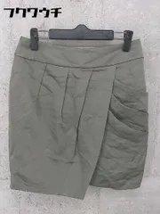 ◇ GALLARDAGALANTE ガリャルダガランテ リネン混 ミニ タイト スカート カーキ レディース 【中古】 【1002801032234】