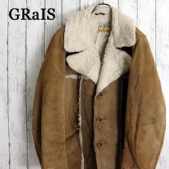 80's USA제 GRaIS 빈티지 뒷보어 스웨이드 가죽 코트 가죽