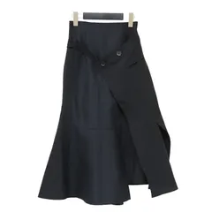 【美品】UNITED TOKYO ユナイテッドトウキョウ スカート ブラック 黒 サイズ:1(M) / バック ラップ スカート / 巻きスカート アシンメトリー フレア スリット / 日本製 / ボトムス【レディース】【中古】