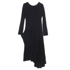 Y's Yohji Yamamoto ワイズ ヨウジヤマモト 19AW YC-D35-127 MICHIKO by Y's ミチコ バイ ワイズ ウール ロングスリーブ ワンピース ブラック系 2【中古】