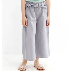 Bee【クーポン利用で20％OFF♪】ワイドパンツ◇ラベンダーグレー×七分丈PT◇韓国子供服 韓国子ども服 韓国こども服 キッズ 女の子 100 110 120 130 140 150