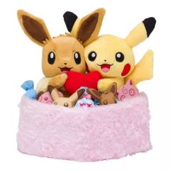 [중고] 봉제 인형 시즌 피카츄 & 이브이 (겨울) 봉제 인형 [포켓 몬스터] 포켓몬 센터 한정