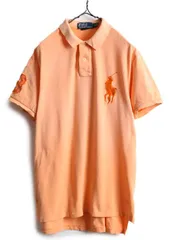 【お得なクーポン配布中!】 ビッグポニー ポロ ラルフローレン 鹿の子 半袖ポロシャツ L 淡い オンレンジ
