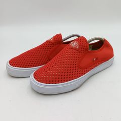 DC Shoes ディーシーシューズ スリッポン スニーカー メッシュ 赤 インソール黄緑 ラバーソール DM182601 28cm メンズ 男性 E-5-1