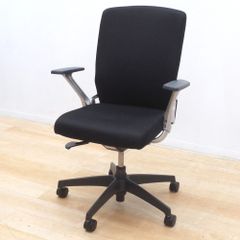 JOINTEX ジョインテックス 肘付きオフィスチェア CN-41C 固定肘 ロッキング 事務椅子 ブラック 布張り 在宅 EG15917 中古オフィス家具