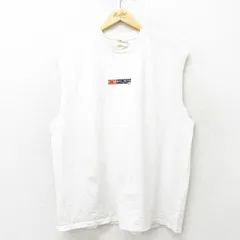 XL/古着 ナイキ NIKE ノースリーブ ビンテージ Tシャツ メンズ 90s ワンポイントロゴ 大きいサイズ コットン クルーネック 白 ホワイト spe