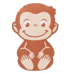 【新品・5営業日で発送】丸眞 おさるのジョージ おひるねジョージ お昼寝ケット ダイカット ビッグタオル タオルケット ビーチタオル (4765038400)【入数:5】