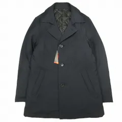 コムサメン COMME CA MEN ヘリンボーン 中綿 ステンカラー コート ショート丈 キルティング 裏地 ジャケット ブルゾン アウター M 紺 ネイビー メンズのサムネイル