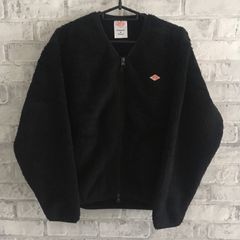 《新品》ダントン DANTON ハイパイルフリース Vネックジャケット ブラック