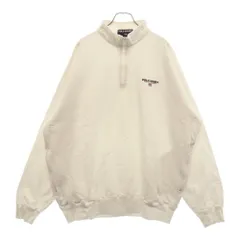 POLO SPORT RALPH LAUREN (ポロスポーツラルフローレン) 香港製 フロントロゴ刺繍 ハーフジップ スウェット トレーナー ホワイト