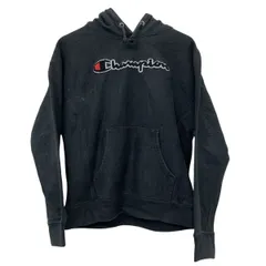 Champion ロゴスウェット パーカー L ブラック チャンピオン レディース リバースウィーブ 裏起毛 古着卸 アメリカ仕入 a709-5009