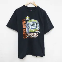 XL/古着 マジェスティック 半袖 Tシャツ メンズ NFL デンバーブロンコス ビッグロゴ コットン クルーネック 黒 ブラック アメフト スーパー