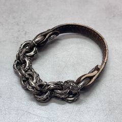 Ugo Cacciatori レザー チェーン ブレスレット ウーゴカッチャトーリ
