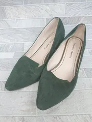 ◇ ⊇ Oriental Traffic オリエンタルトラフィック ローヒール　パンプス サイズ38 グリーン レディース P  【1409250049507】