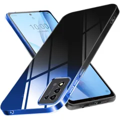 ZTE Libero 5G III ケース クリア 薄型 TPU 耐衝撃 グラデーション色 ケース 指紋防止 ストラップホール付き 擦り傷防止 軽量 人気 スマホケース カメラ保護 スマホケース ZTE Libero 5G III カバー ブルーブラック