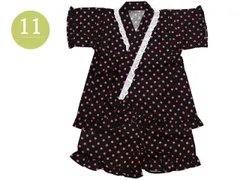 11.ドット/90cm  キッズ 子供用 甚平 綿 男の子 女の子k-210