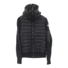 MONCLER (モンクレール) MAGLIONE TRICOT CARDIGAN ニット切り替え ジップアップ フーディー ブルゾン ジャケット D20919402800 ネイビーのサムネイル