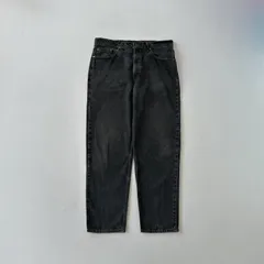 90s リーバイス550　USA製　後染め　ブラック　テーパードデニム　バギー　刻印525　Y2407