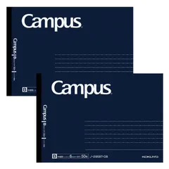 【在庫セール】大人キャンパス キャンパスノート ハーフサイズ ドット入り B罫 B6変形 コクヨ ネイビー 50枚 2冊セット ノ-295BT-DBX2SET
