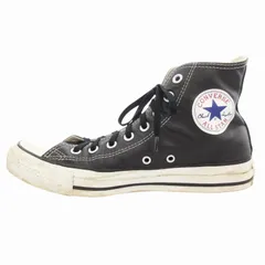 コンバース CONVERSE レザー オールスター ハイ LEATHER ALL STAR HI ハイカットスニーカー シューズ 18616 25.5cm 黒 ブラック /GV