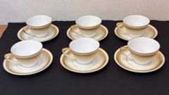 中古品　glory china　カップ＆ソーサ　6客セット　レトロ品